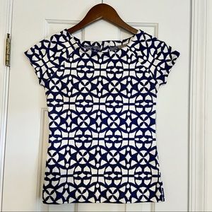 Banana Republic Geometric Jacquard Top 💙